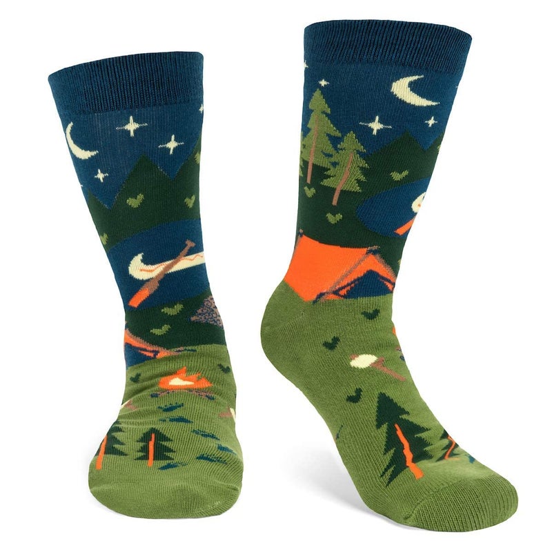 Lavley Iâ€™d Rather Be Camping Socks - Funny Outdoor Gift for Men Who Love Camping, RV Life and Hiking - One Size Fits Most - Image 4